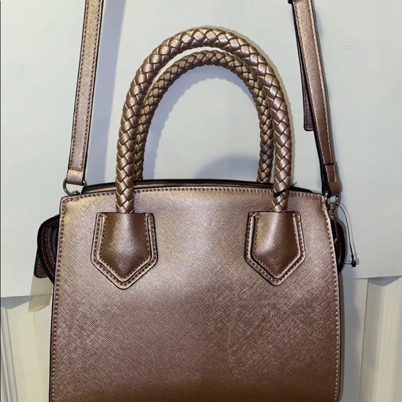 New Rose Gold GUESS Purse Satchel Hand Bag NWT Crossbody Ocean View SF824105 - Picture 6 of 9